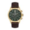 Santa Barbara Polo Noble Men Gold Green Chronograph Leather Watch