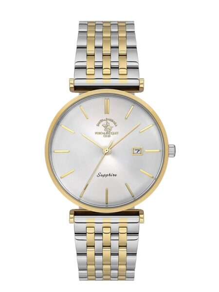 Santa Barbara Polo Classic Men Two Tone White Dial Watch