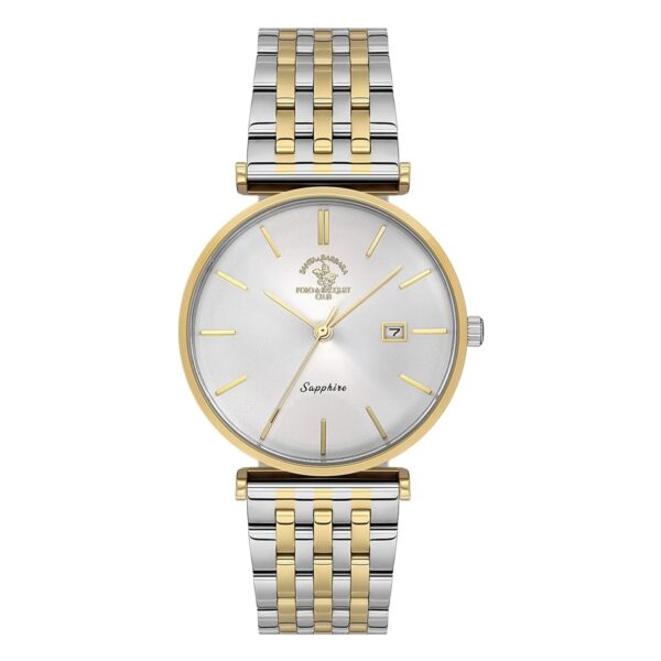 Santa Barbara Polo Classic Men Two Tone White Dial Watch