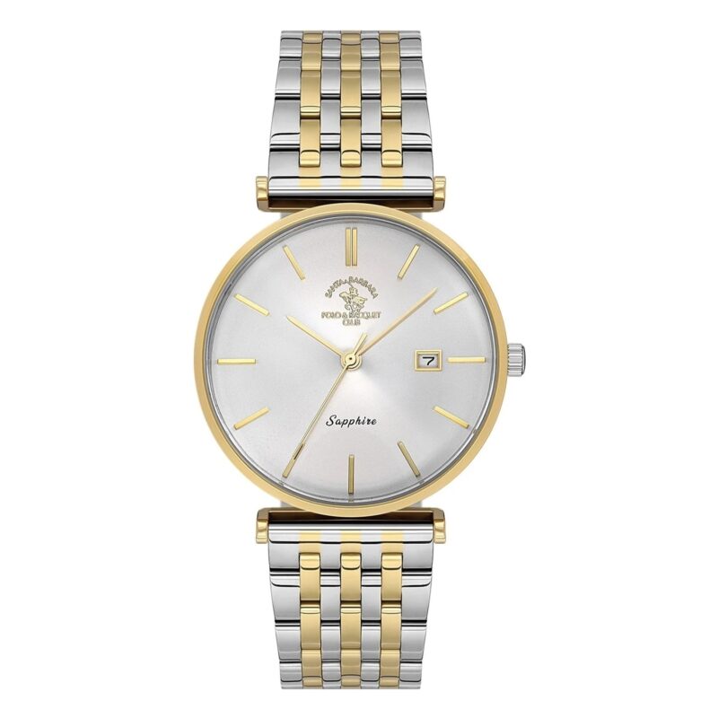 Santa Barbara Polo Classic Men Two Tone White Dial Watch