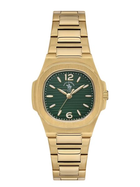 Santa Barbara Polo Unique Women Gold Green Dial Watch