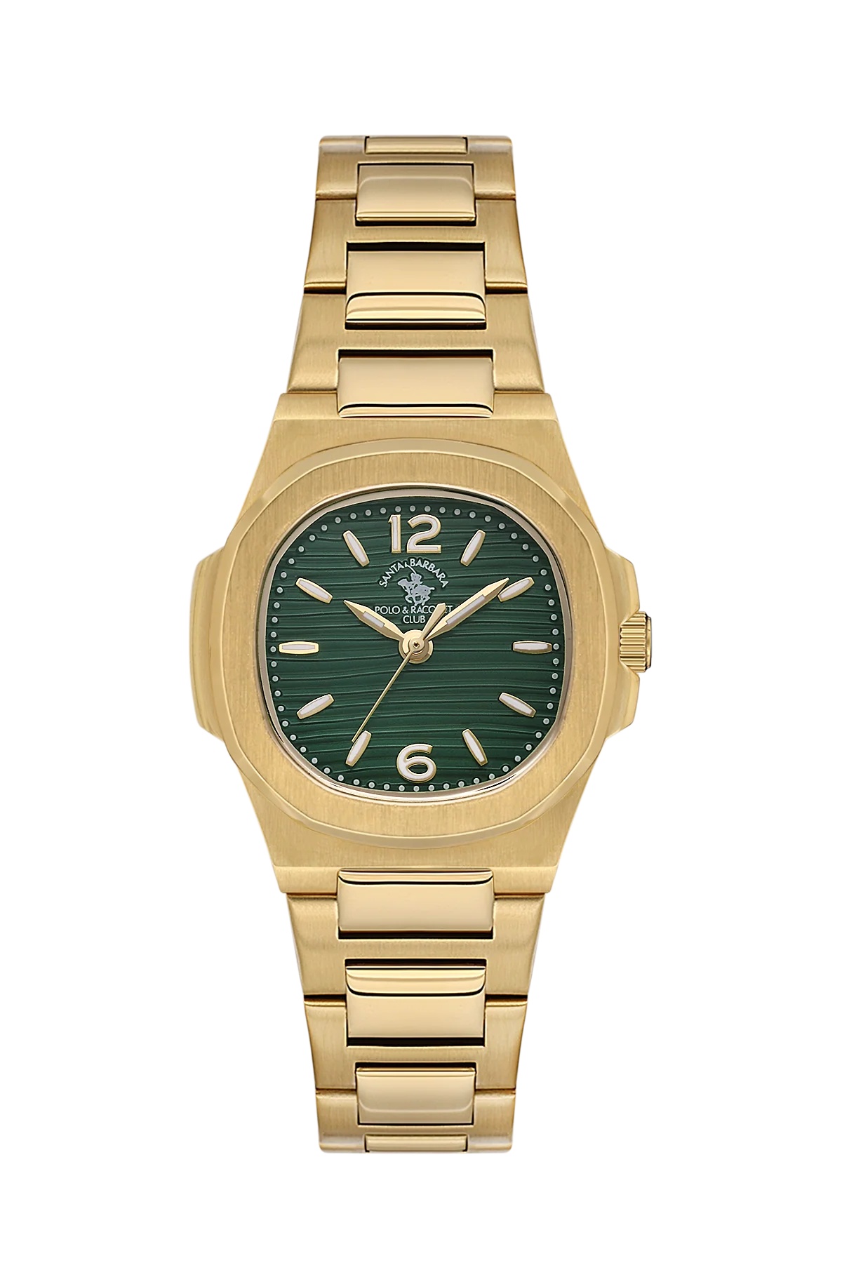 Santa Barbara Polo Unique Women Gold Green Dial Watch