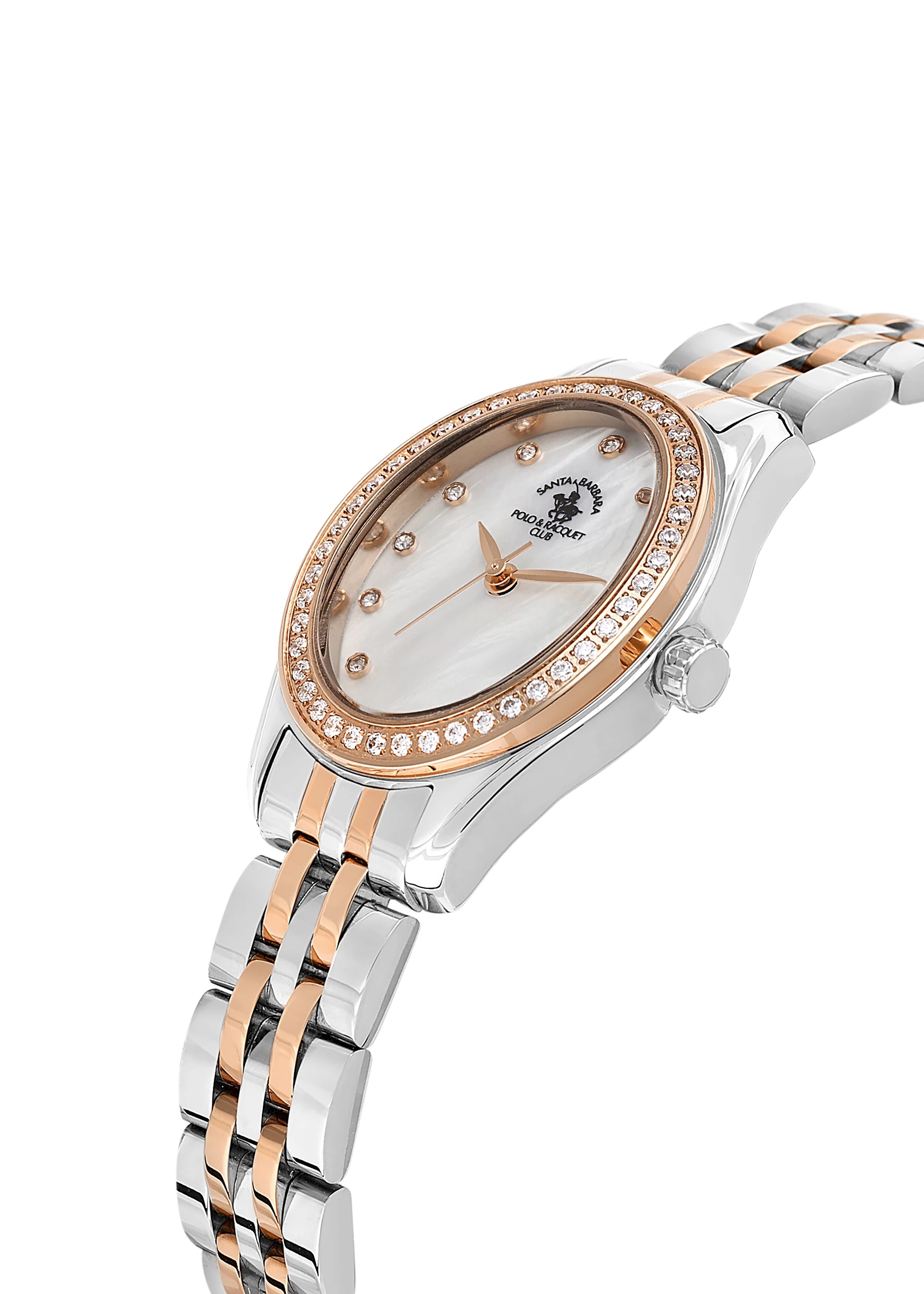 Santa Barbara Polo Luxury Women Rose Gold/Silver White Gemset Watch - Figura 4