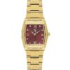 Santa Barbara Polo Unique Women Gold Burgundy Rectangular Watch