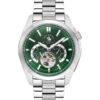 Santa Barbara Polo Automatic Men Silver Green Open Heart Watch