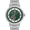 Santa Barbara Polo Automatic Men Silver Green Open Heart Watch