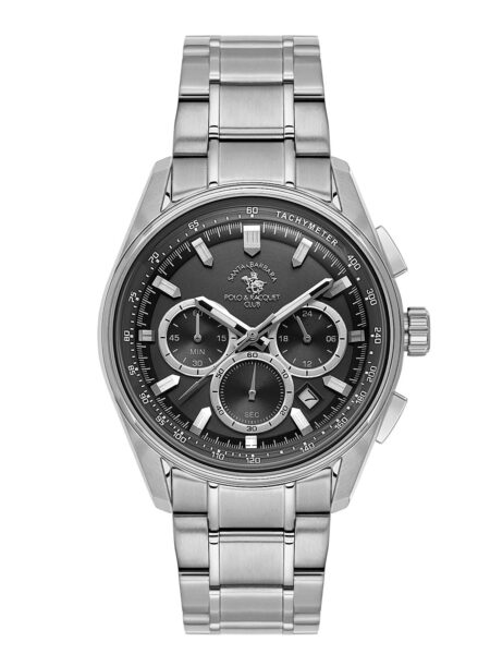Santa Barbara Polo Sport Men Silver Black Multifunction Watch