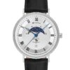 Santa Barbara Polo Classic Men White Moonphase Leather Watch