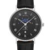Santa Barbara Polo Classic Men Black Moonphase Leather Watch