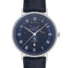 Santa Barbara Polo Classic Men Blue Moonphase Leather Watch