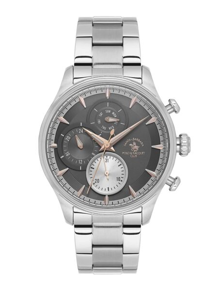 Santa Barbara Polo Sport Men Silver Charcoal Multifunction Watch