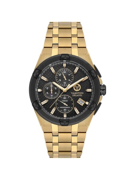 Valentino Orlandi Prestige Men Gold Black Multifunction Watch