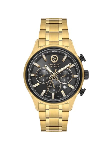 Valentino Orlandi Sport Men Gold Black Chronograph Watch