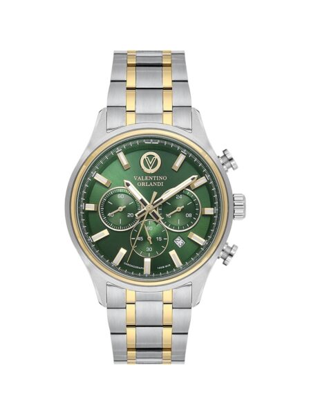 Valentino Orlandi Sport Men Two Tone Green Chronograph Watch
