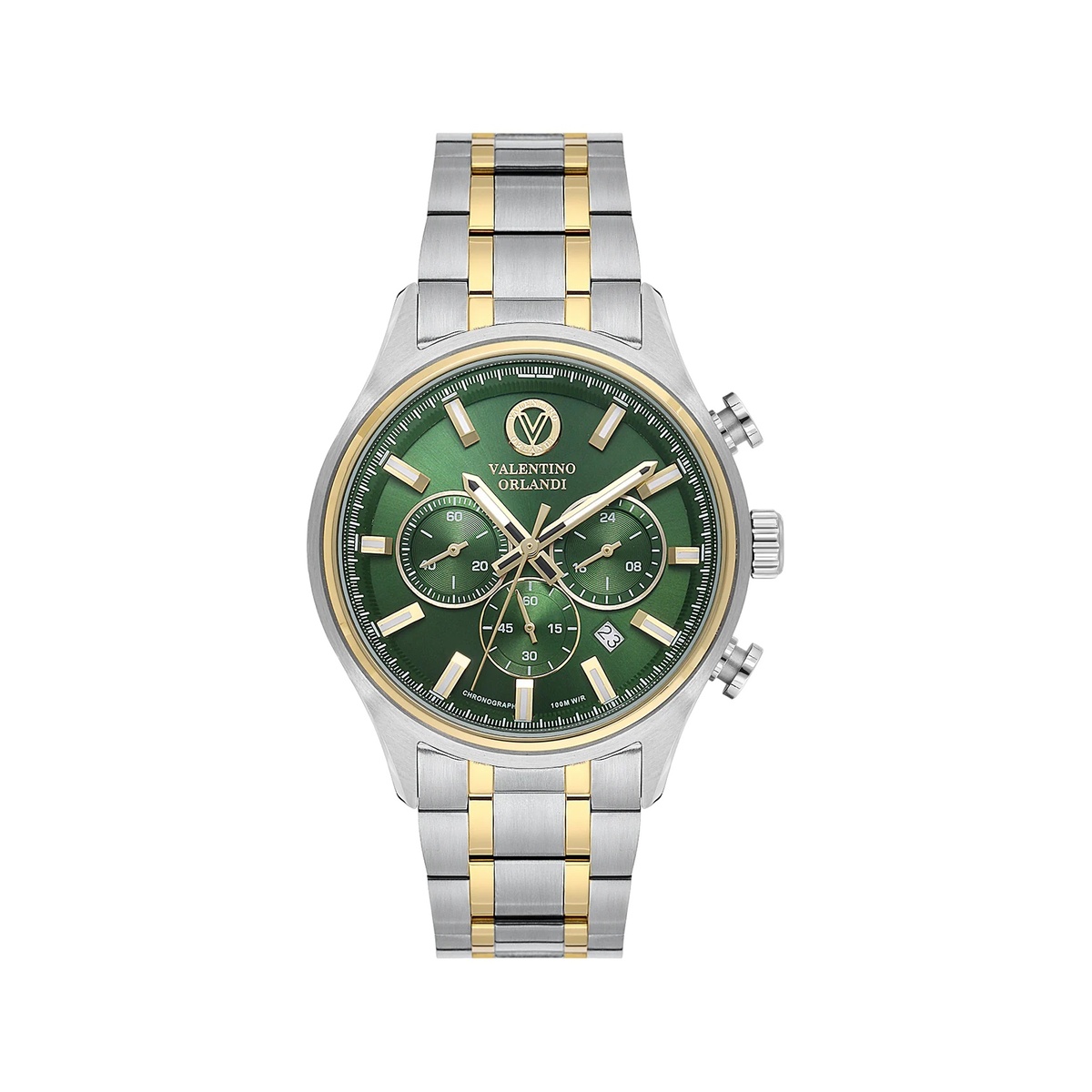 Valentino Orlandi Sport Men Two Tone Green Chronograph Watch