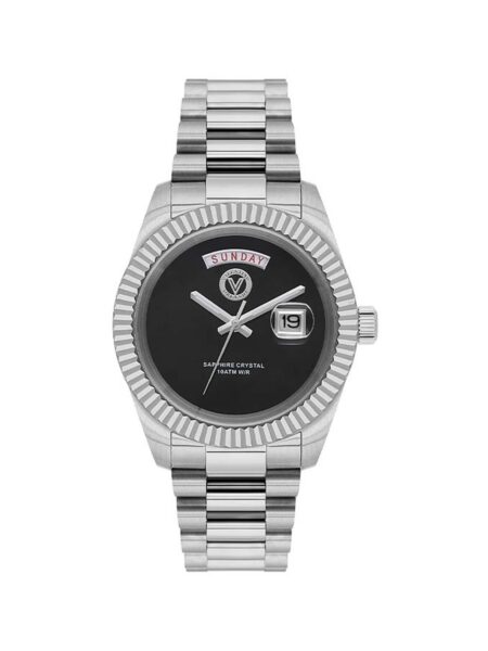 Valentino Orlandi Heritage Men Silver Black Dial Watch