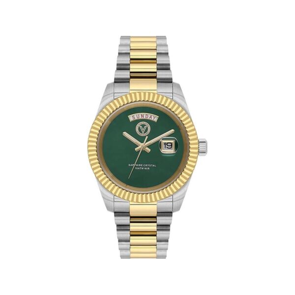 Valentino Orlandi Heritage Men Two Tone Green Dial Watch
