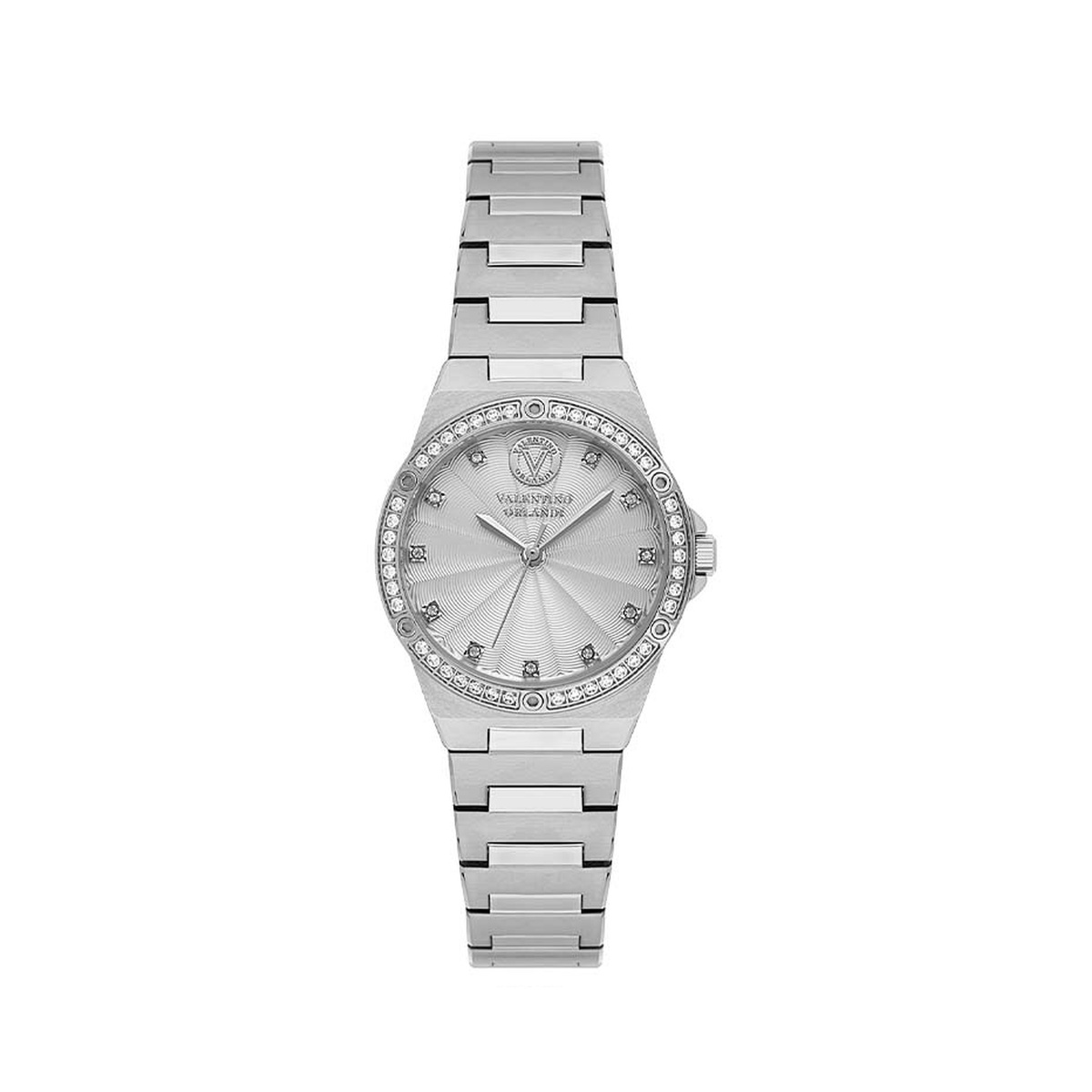 Valentino Orlandi Grace Women Silver White Gemset Watch