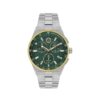 Valentino Orlandi Sport Men Silver Gold Green Chronograph Watch